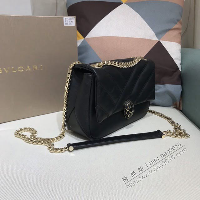 Bvlgari女包 寶格麗2020新款 幾何形狀牛皮鏈條單肩斜挎女包 古力娜紮同款 287993  fyd1566